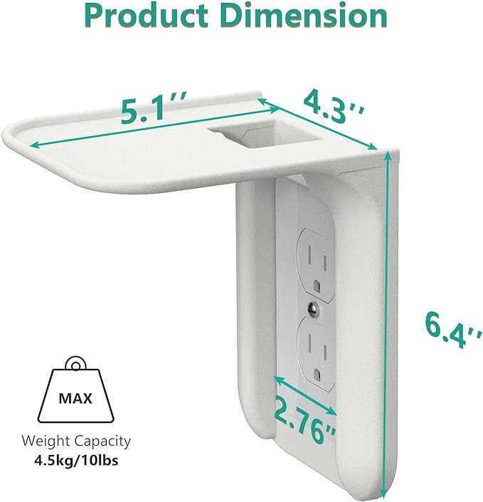 WALI Outlet Shelf Wall Holder, Bathroom Shelf - Image 3
