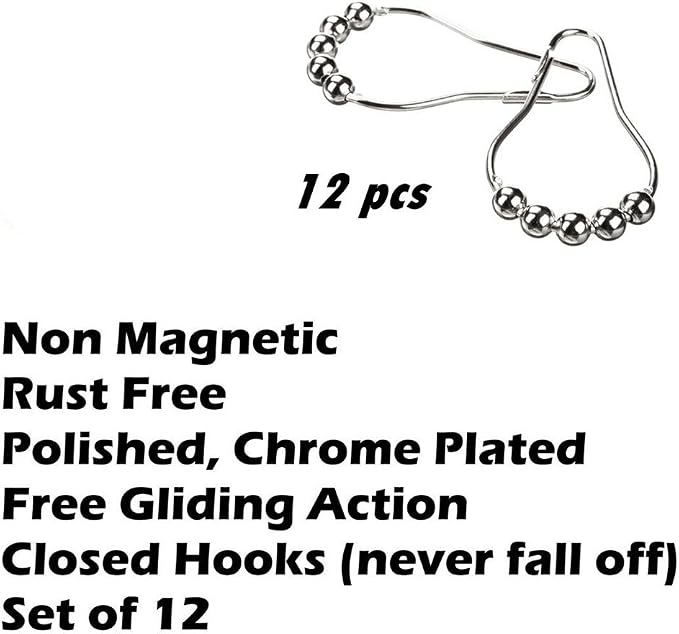 Uigos Shower Curtain Hooks Rings, Rust-Resistant - Image 5