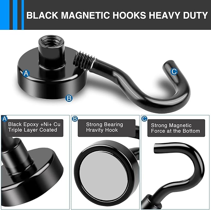 LOVIMAG Magnetic Hooks for Cruise Essentials 2026 Cabins Door 25 Pack-30LBS - Image 4