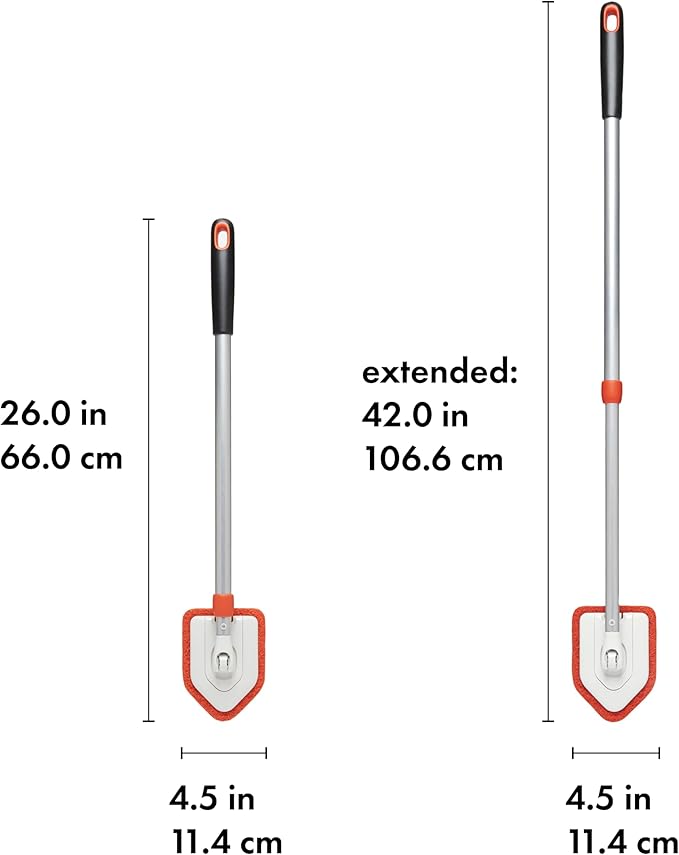 OXO Good Grips Extendable Shower, Tub and Tile Scrubber – 42 in, Versatile - Image 2