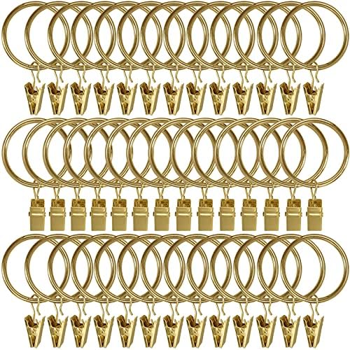LLPJS 40 Pack Metal Curtain Rings by LLPJSCurtainRingsClipHooks