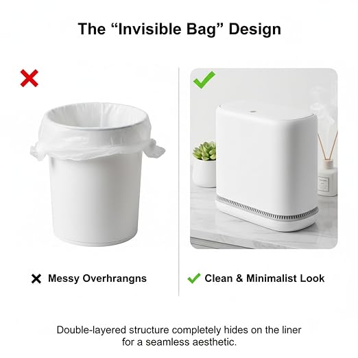 Dog Proof 3.3 Gal Slim Bathroom Trash Can - Image 2