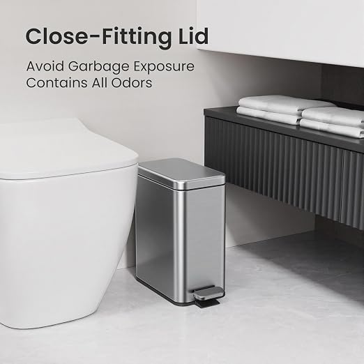 Cesun 2.6 Gallons Small Bathroom Trash Can - Image 2