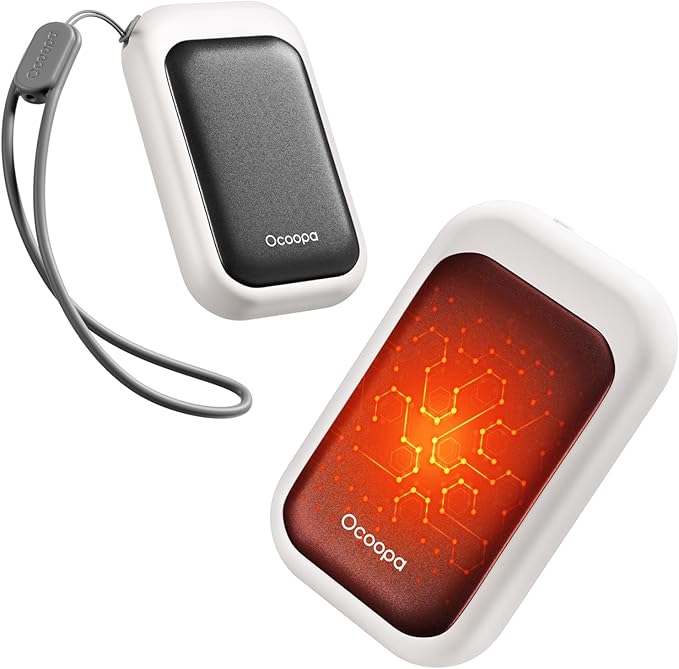 OCOOPA AI Magnetic Hand Warmers Rechargeable 2 Pack, 5000mAh Ultra-Thin Electric Glove Heater Handwarmer,UL Certified, Men Women Gifts for Christmas,Birthday,Winter Essentials,UT4 Young
