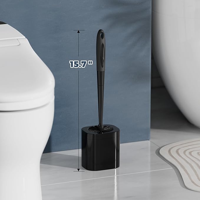 Holaloha Toilet Brush and Holder Set, Space Saving, 2 Pack, Ergonomic Silicone - Image 6