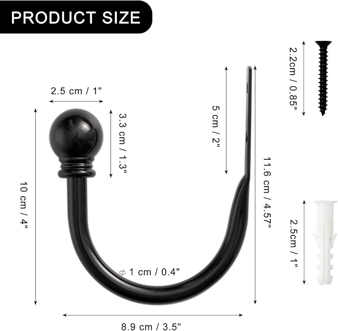Black Curtain Hooks - Image 5