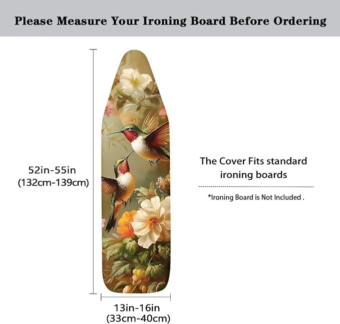 Hummingbird Floral Ironing Board Cover Heat Resistance and Resist Scorching - Image 5