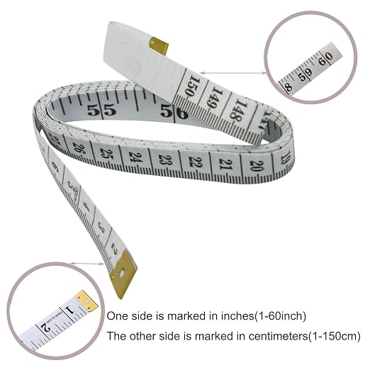GDMINLO Soft Tape Measure Double Scale Body Sewing Flexible Tailor Craft Vinyl - Image 3
