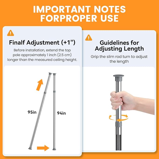 Adjustable Tension Pole Shower Caddy: Rustproof Corner Bathroom Organizer - Image 4