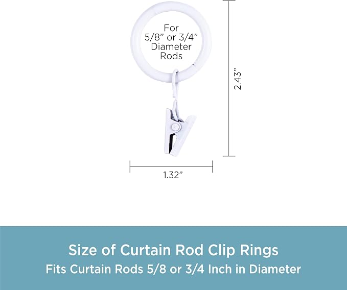 Kenney - Curtain Rings, Durable Metal Rings - Image 3
