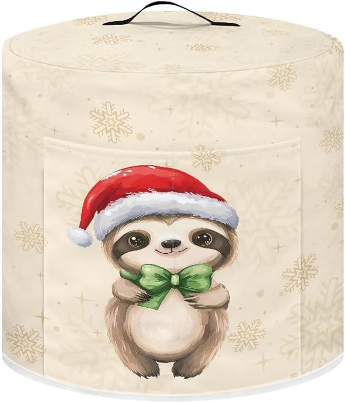 Christmas Tree Sloth Pressure Cooker Cover Instant Pot Accessories Instant Pot Kitchen Appliance Dust Cover with Pockets for Rice Cooker Air Fryer Slow Cooker Dust Covers for Kitchen Size S