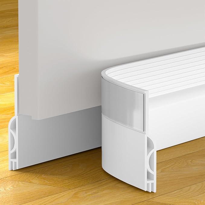 Door Draft Stopper, Door Sweep for Bottom of Door, Weather Stripping Door Seal by OXRQ