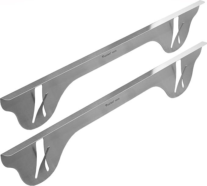 TrueGem Stove Gap Covers - 25.4", 316 Stainless Steel | Oven Side Gap Filler | Range Trim Kit | Guard Between Stove Top & Counter