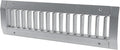 13" x 3" Grille for Round Spiral Duct - Galvanized Steel Register Vent Cover for HVAC Ducting System - 1 Way Adjustable Louver Blades - Air Duct Ventilation Grill Conditioner/Air Exhaust