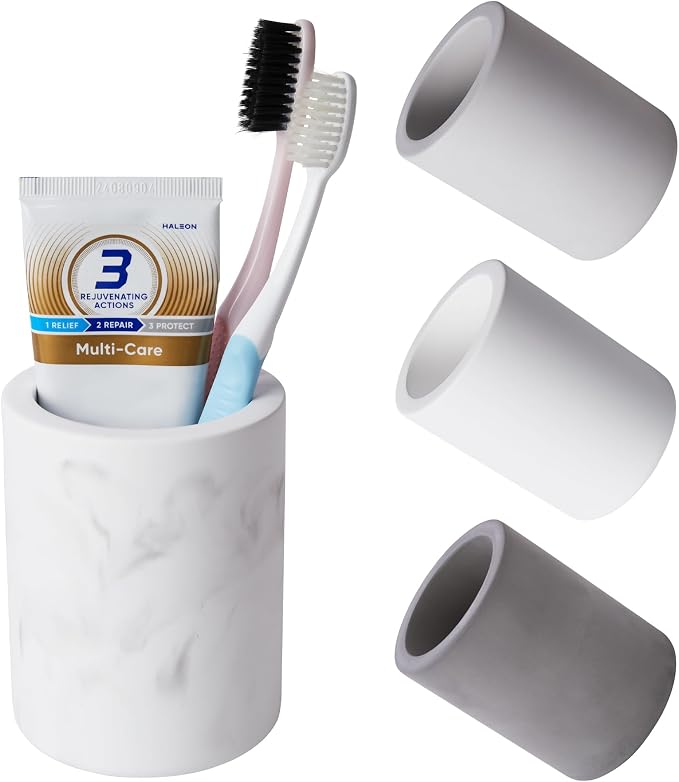 Drying Stone Toothbrush Holder, Diatomite Toothbrush Holders by Amviner