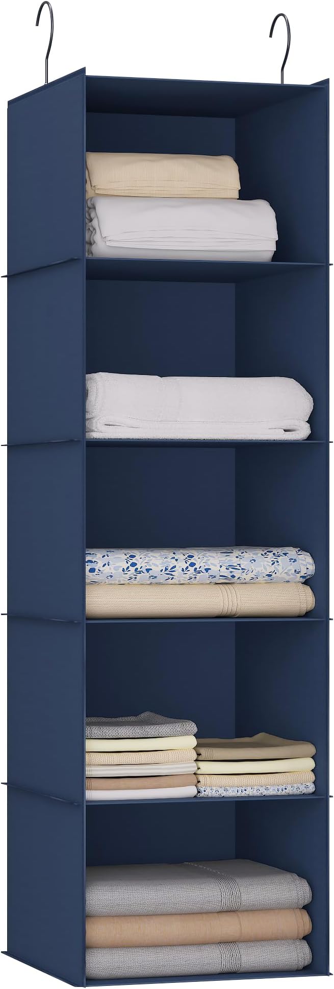Hanging Closet Organizer 5-Shelf, Oxford Fabric Wardrobe Storage, shoes & by DonYeco