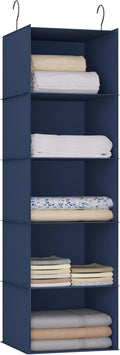 Hanging Closet Organizer 5-Shelf, Oxford Fabric Wardrobe Storage, shoes & by DonYeco