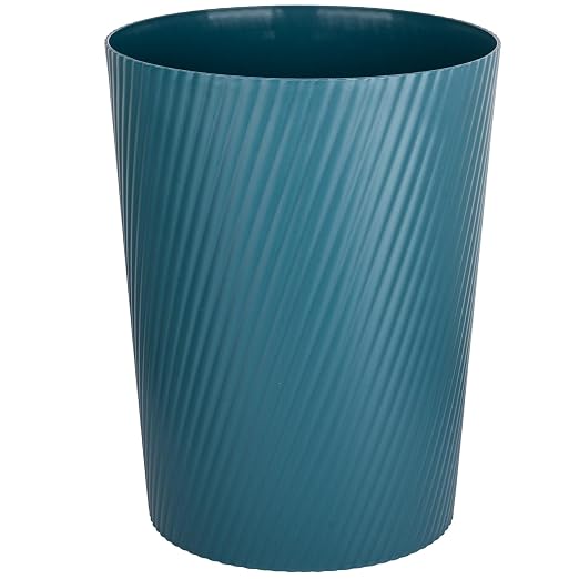 Small Bathroom Trash Can Wastebasket Garbage Can, 1.8 Gallon, Bluish Green | by UUJOLY