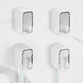 4 Pack Toothbrush Holders for Bathrooms Shower, Wall Mount Toothbrush Organizer by LUEXBOX