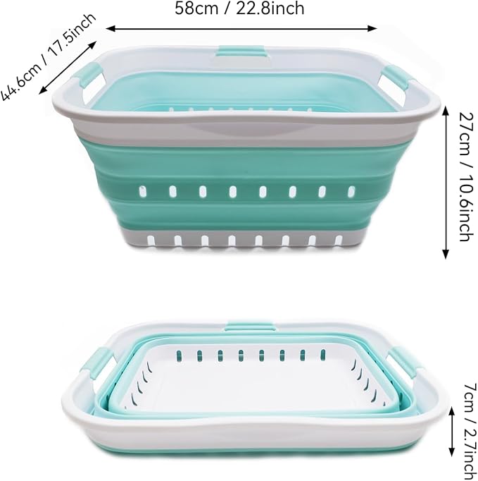 SAMMART 42L Collapsible Plastic Laundry Basket - Image 4
