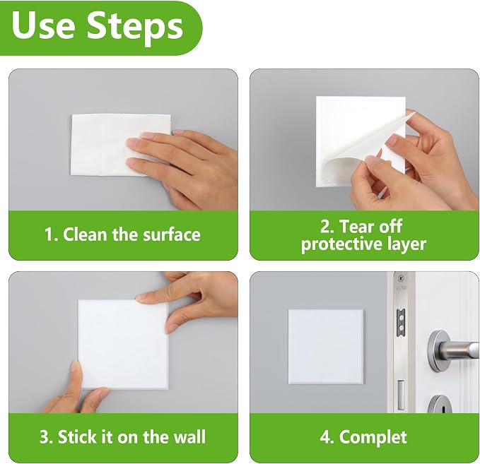 HOME MASTER HARDWARE 4" Wall Protector, 10 Pack Door Knob Wall Shield | White - Image 9