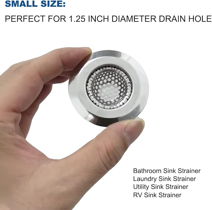 Seatery 1.25" Small Drain Strainer, Sink Drain Hair Catcher, Bathroom Sink - Image 4