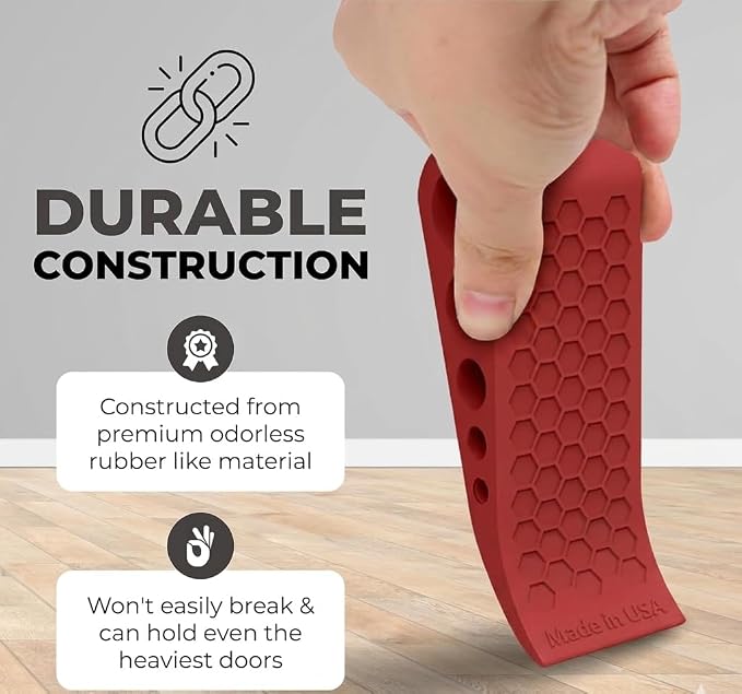 Door Stoppers for Bottom of Door Premium Floor Rubber Door Stop Wedge Made in - Image 7