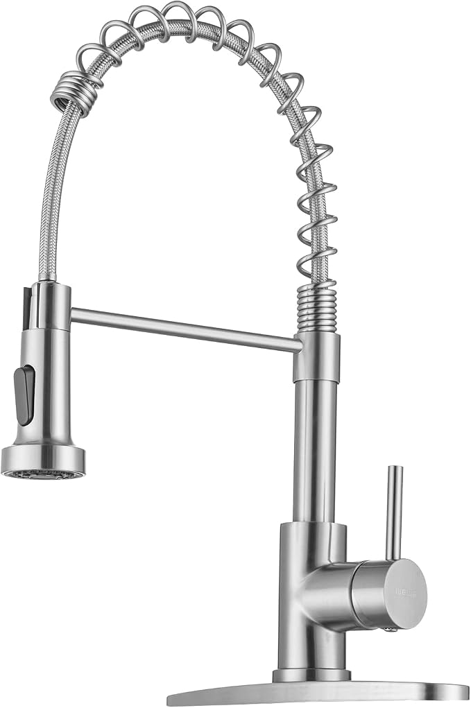 WEWE Brushed Nickel Kitchen Faucet by WEWE