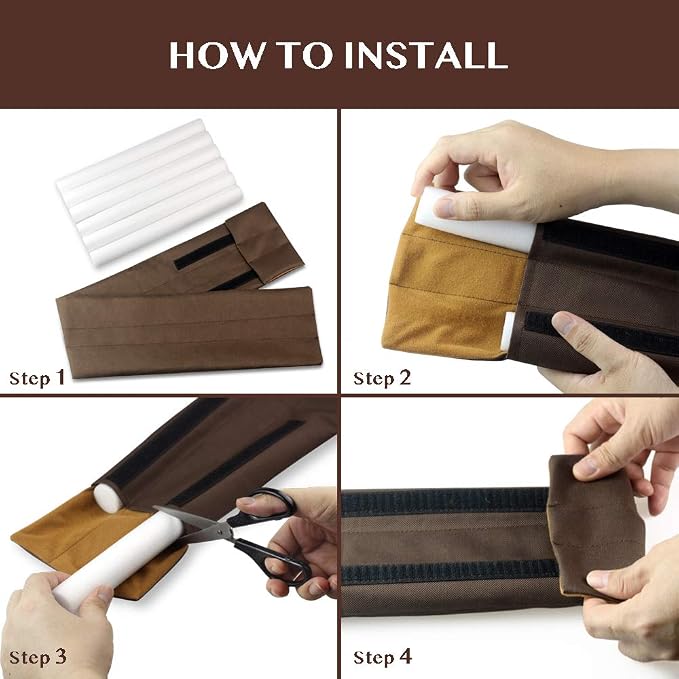 Waterproof Twin Door Draft Stopper Adjustable Size 30" to 36" Weather Stripping - Image 5