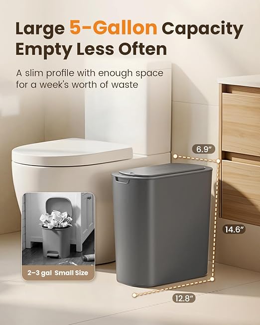 Cesun 5 Gallon Automatic Bathroom Trash Can - Image 4