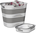 Collapsible Plastic Laundry Basket Hamper by TECHMILLY