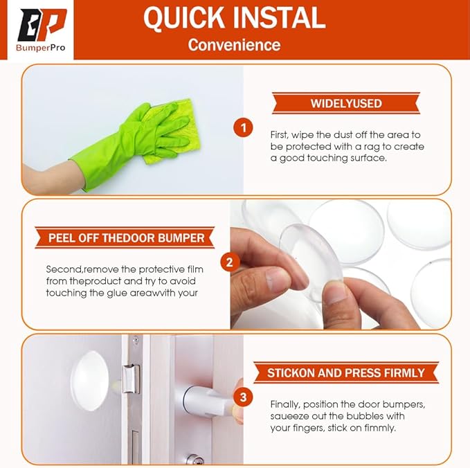 100PCs Clear Cabinet Door Bumpers 1/2", Self Adhesive Silicone Clear Rubber Bumpers for Cabinet Doors, Rubber Stoppers for Furniture, Adhesive Rubber Feet Pads, Drawer Stops, Cabinet Stoppers