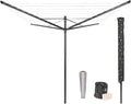 Brabantia Lift-O-Matic Outdoor 4 Arm Clothesline Height Adjustable, Folding by Unknown