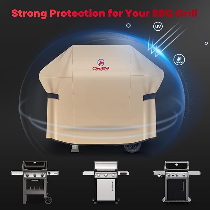 Comnova Grill Cover 48 Inch - 7138 BBQ Grill Cover for Weber Spirit 2 Series Gas Grill Heavy Duty and Waterproof, Outdoor Barbecue Cover for Weber Spirit II 200, Spirit 200, Spirit II E210