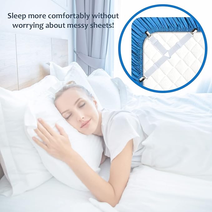 Bed Sheet Straps, Fitted Sheet Clips Sheet Straps, Say Goodbye to The Messy - Image 4