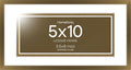 Homeforia 5x10 Business License Frame, High End Metal 5 x 10 Bronze Document Certificate Frames with Mat 4x9, 5by10 Professional License Frames for Wall or Tabletop, Tempered Glass, Wall Kit, Set of 1