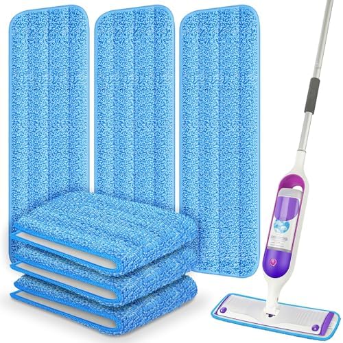 6 Pack Reusable Mop Pads Compatible by ILAVCOOL