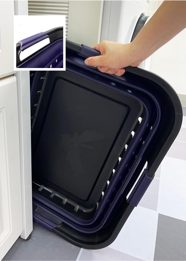 SAMMART 42 Collapsible Plastic Laundry Basket, Foldable Pop Up Storage - Image 7