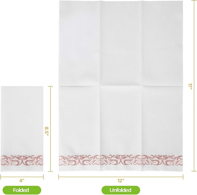 FOCUSLINE 200 Linen Feel Disposable Bathroom Napkins, Soft and Absorbent Paper - Image 2