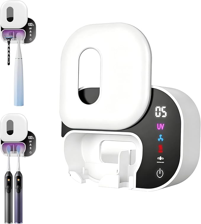 Toothbrush Cleaner Holder Wall Mounted, Razor Electric Toothbrush Holder | by Unknown