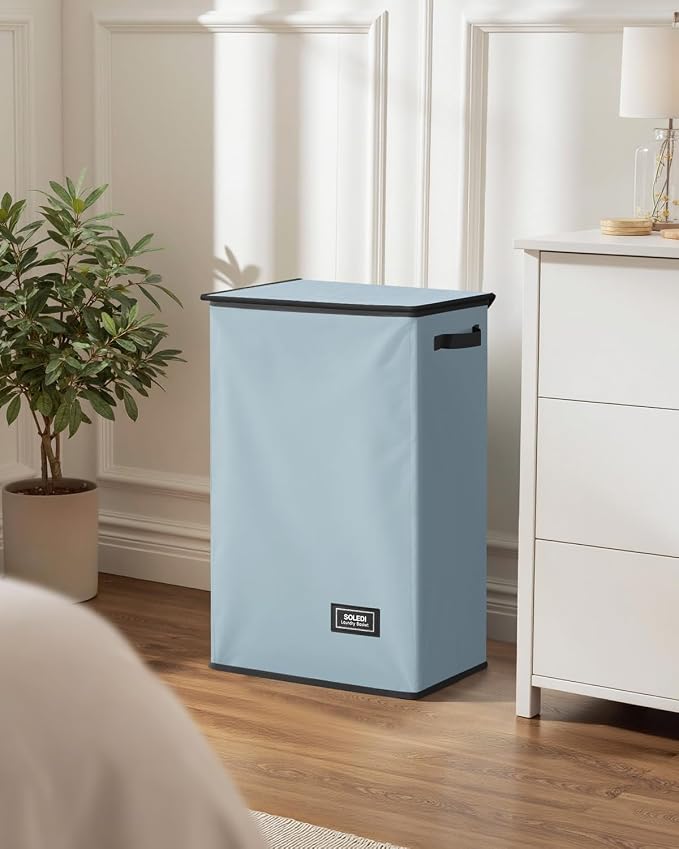 SOLEDI 90L Laundry Hamper with Lid, Large Collapsible Laundry Basket | Sturdy - Image 7