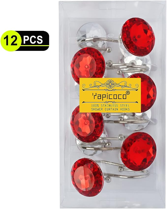 12PCS Stainless Steel Shower Curtain Hooks Rings - Image 8
