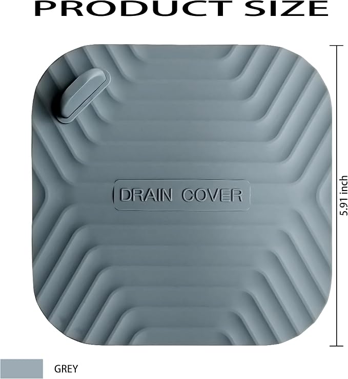Shower Drain Cover Tub Stopper, 2 Pieces Sewer Anti-Odor Mat Deodorizing Drain - Image 2
