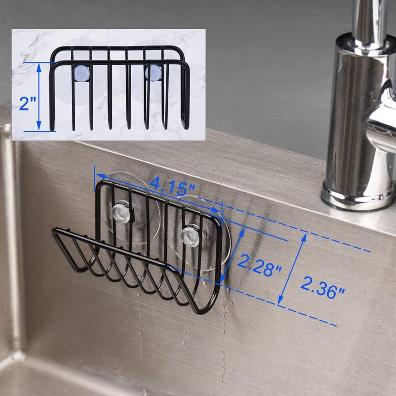Toplife Sponge Holder for Kitchen Sink, Rust-Proof Suction Cup Sponge Caddy - Image 3
