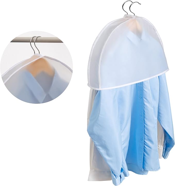 Shoulder Covers Plastic Hanger Covers, 12 Pack | Breathable, - Image 6