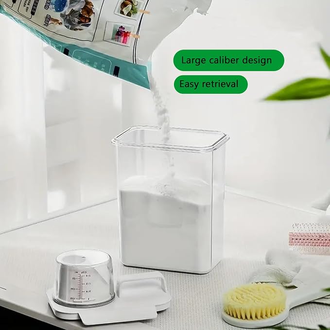 78oz Clear Laundry Detergent Dispenser, Double Sealed Storage Container - Image 5