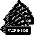 Signs ByLITA Standard FACP Inside Sign | Fire Safety Signage (Black/Silver) - Small 10 Pack