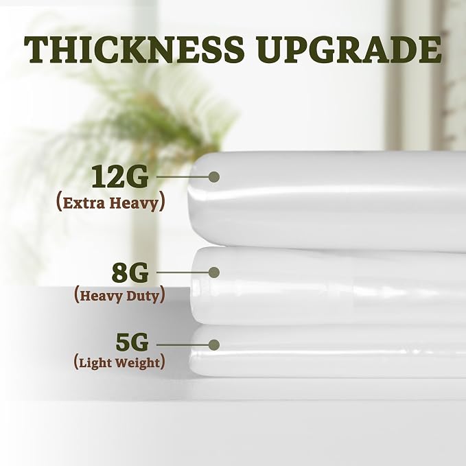 Barossa Design Extra Heavy Duty Shower Curtain Liner Clear - Image 2