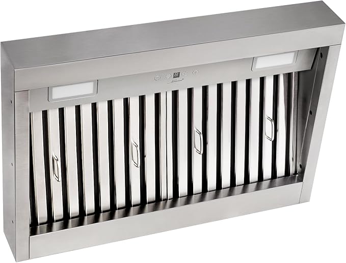 Range hood, 30 Inch Range Hood Insert with 600 CFM Powerful Suction, Ultra Quiet Ducted Stainless Steel Kitchen Stove Vent Hood with Dimmable LED Lights, Timer, 4-Speed Touch Control
