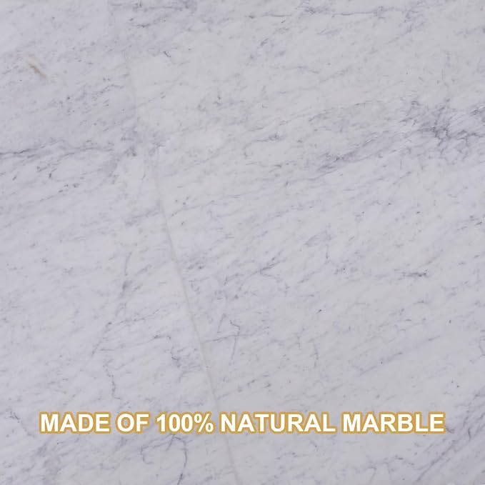 Koville Carrara Marble Paper Towel Holder Countertop, - Image 6